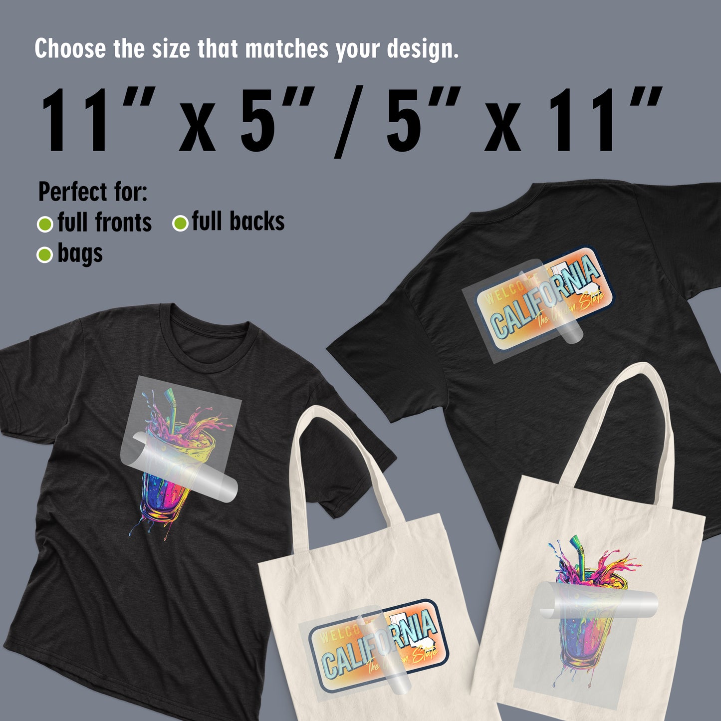 DTF TRANSFERS BY SIZE & QTY