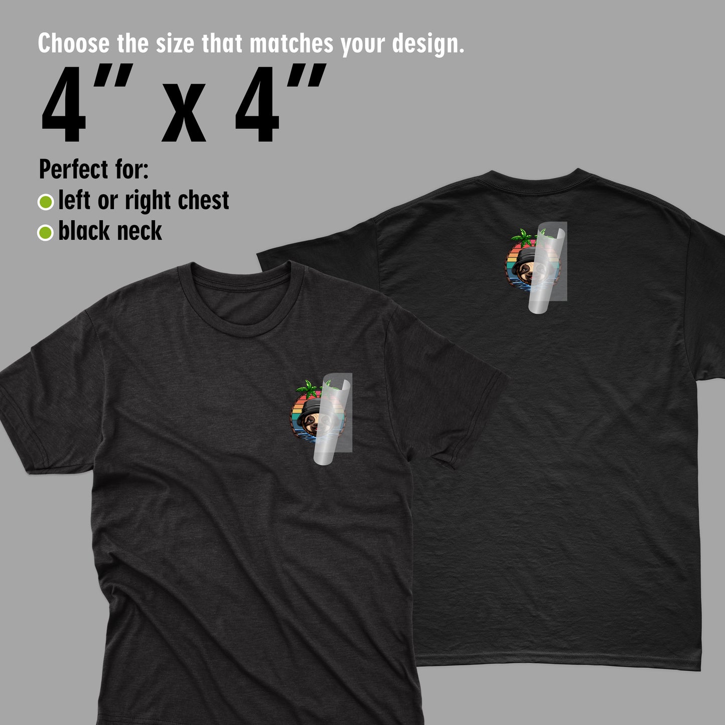 DTF TRANSFERS BY SIZE & QTY